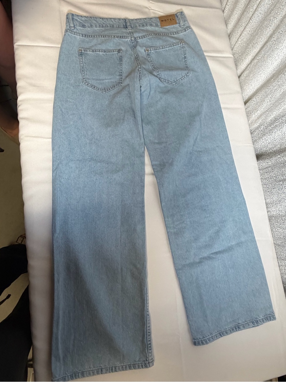 Motel Rocks Light Blue Wide-Leg Jeans - Picture 3 of 3